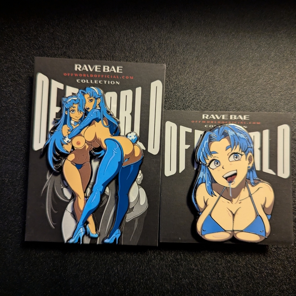 Rave Bae Anime 2pc Enamel Pin Set